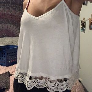 flowy white tank